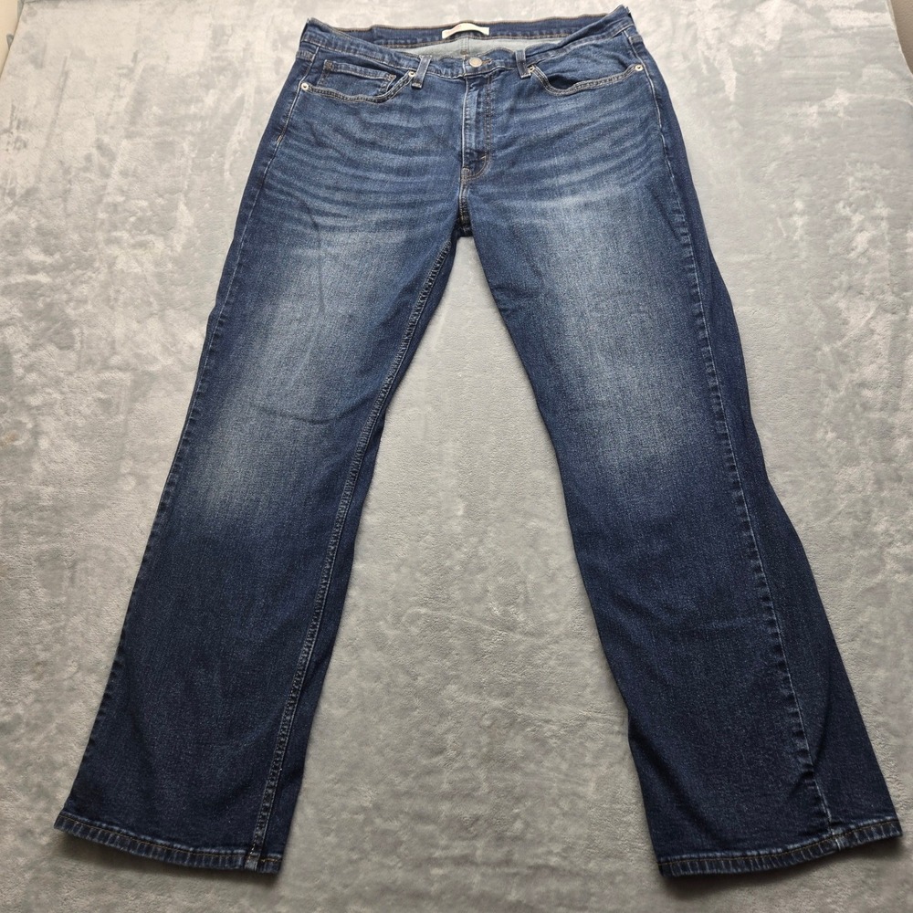 Signature‎ Levi Strauss Mens Straight Leg Jeans Blue Medium Wash Size 36x30